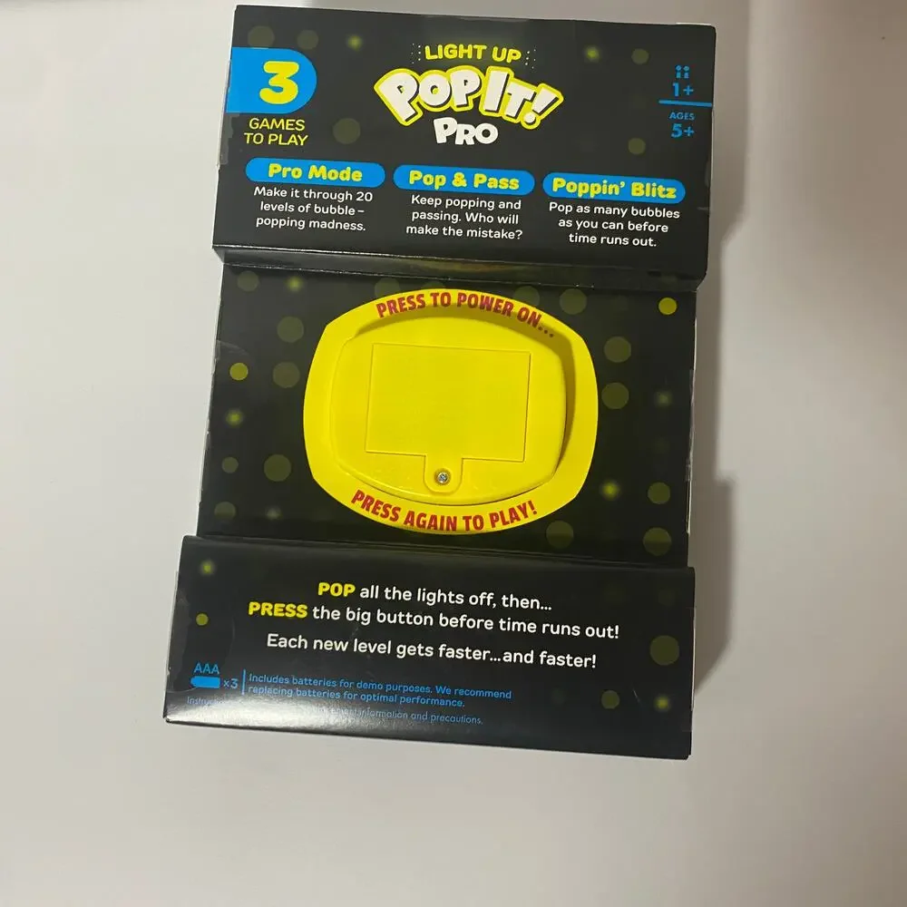 Pop It! Pro NEW The Original Light Up Pattern Popping Fidget Game Buffalo